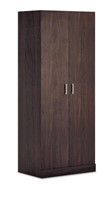 SAUDER 2 DOOR WARDROBE WITH SHELVES 19 1/4 IN