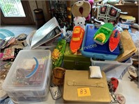 Toy Boats, Clip Boards, Longaberger Basket,