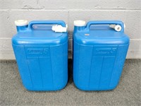 2x The Bid Coleman 5 Gal Drinking Water Containers