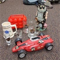 Beer Stein, Mugs, Race Car Decanter