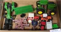 ASSORTED SCALES OF DIECAST FARM TOYS