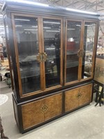 Lighted oriental style hutch 83" H x 71” w