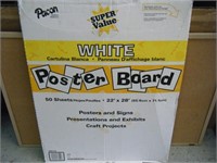 New 50 sheets JUMBO White Poster Boards