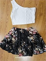 Shein NEW Summer Outfit Skirt & Halter Top Small