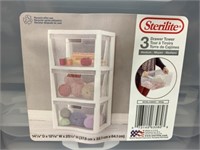 New Sterilite 3 Drawer Storage Tower