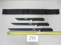 3-Piece Ninja Sword / Knife Set w/ Sheath (No Ship