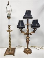 2 Tall Candlestick Style Table Lamps