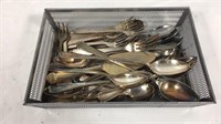 Large silverware lot with serving & unique pieces