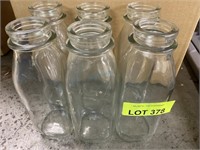 LOT OF 6 GLASS BOTTLES