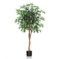 W7026 4FT Tall Artificial Ficus Tree, 8 lb