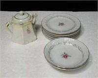 Royal swirl fine China saucers and unmatched