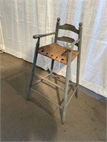 Primitive Rush Seat Child's High Chair