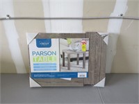Grey parsons table new in package