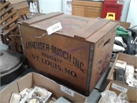 Anheuser-busch inc. wood box with lid