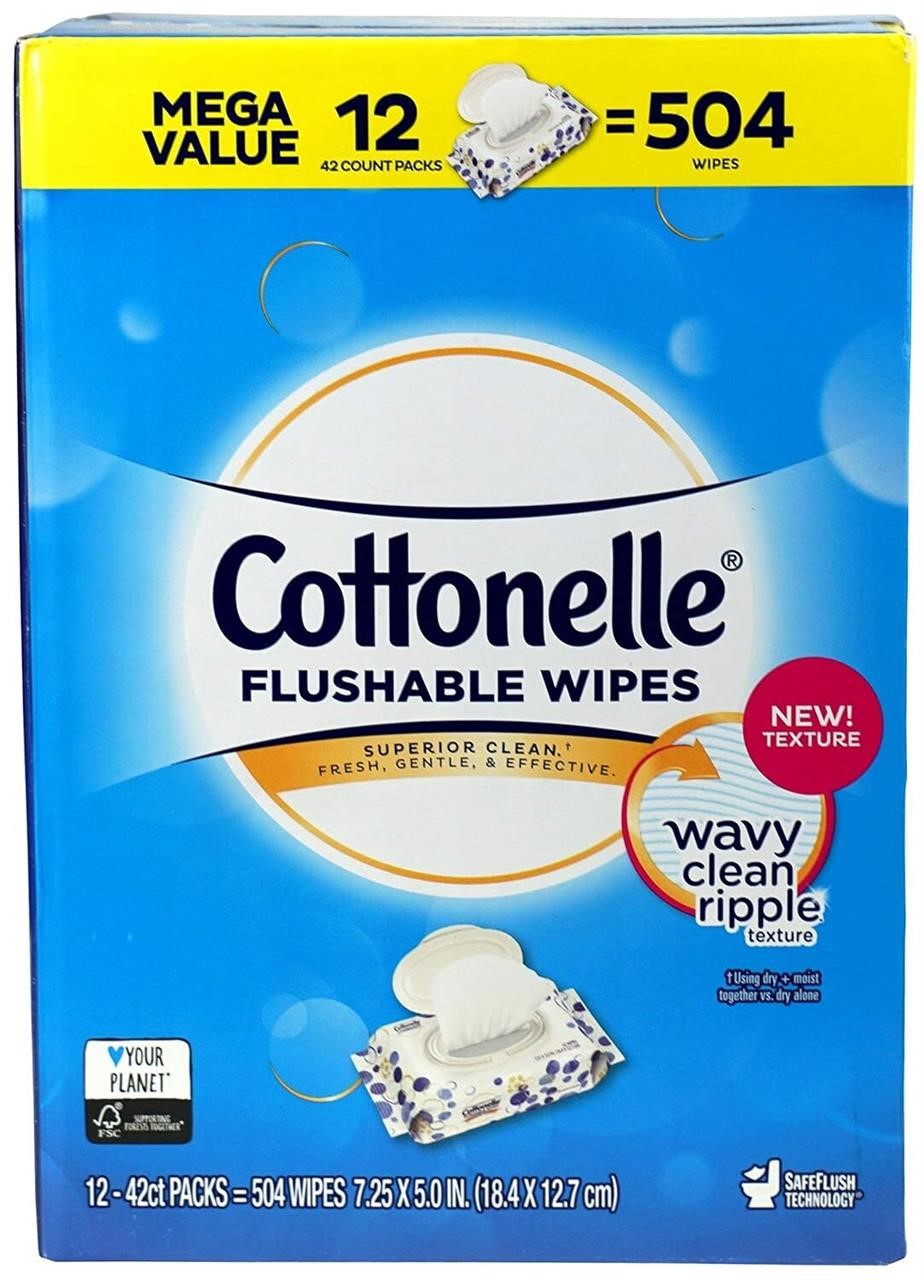 Cottonelle Flushable Cloths  8lb 504ct