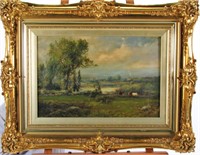 Patrick V Berry 16x24 O/C Landscape with Cows