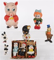 LOT OF BISQUE CHARATER FIGURES