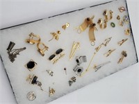 Collection of Cuff Links, Tie Tacks & Clips, more