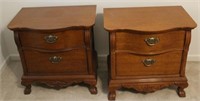 Pair matching 2 drawer bedside stands