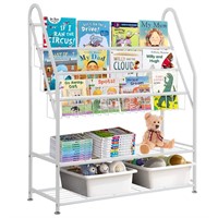 Metal Children Bookshelf  5 Tier Freestanding