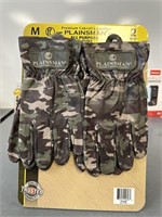 Plainsman Cabrette Leather Gloves, Medium 2Pk
