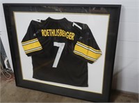 Framed Autographed Ben Roethlisberger Jersey