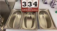 Lot of 3 Stainless Steel Pans