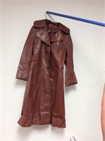 Ladies Dan Di Modes leather trench coat size M