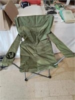 Second green folding camp chair