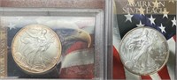 2004 and 2010 American Silver Eagle (UNC)