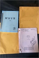 Pair of signed vintage scripts in box lot