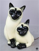 Figural Siamese Cat Ceramic Lamp