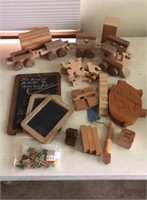 Wooden Toys, Chalkboard, etc