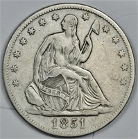 1851 O Seated Liberty Half Dollar - Key Date