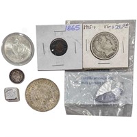 1865-1982 Assorted Coin & Silver Lot [5 Coins]