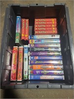 Box of VHS Tapes, Pokémon, Etc.