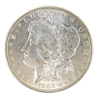 1886 Morgan Silver Dollar (Gem BU w/ Clean Cheek?)