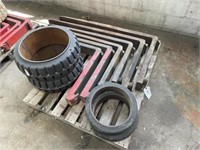3 Sets of Forks and Cushion Tires