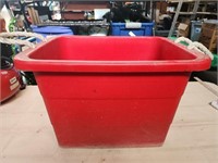 Red tub rope handles 23x16x17 needs cleaning