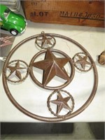 IRON & TIN STAR ABOUT 14" ROUND