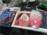 4 NEVER OPENED DOLLY PARTON RECORDS & BOOK