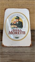 Birrra Moretti beer sign