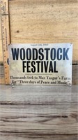 metal Woodstock Festival sign