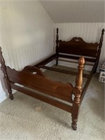 Antique wood bed frame