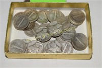 GROUP OF 30 MERCURY SILVER DIMES