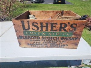 Advertising box - Ushers scotch whiskey