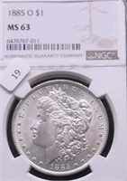 1885 O NGC MS63 MORGAN DOLLAR