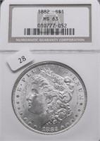 1882 NGC MS63 MORGAN DOLLAR