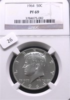 1964 NGC PF69 KENNEDY HALF DOLLAR