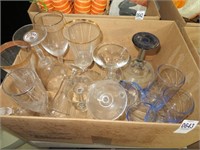 2 boxes glassware, stemware